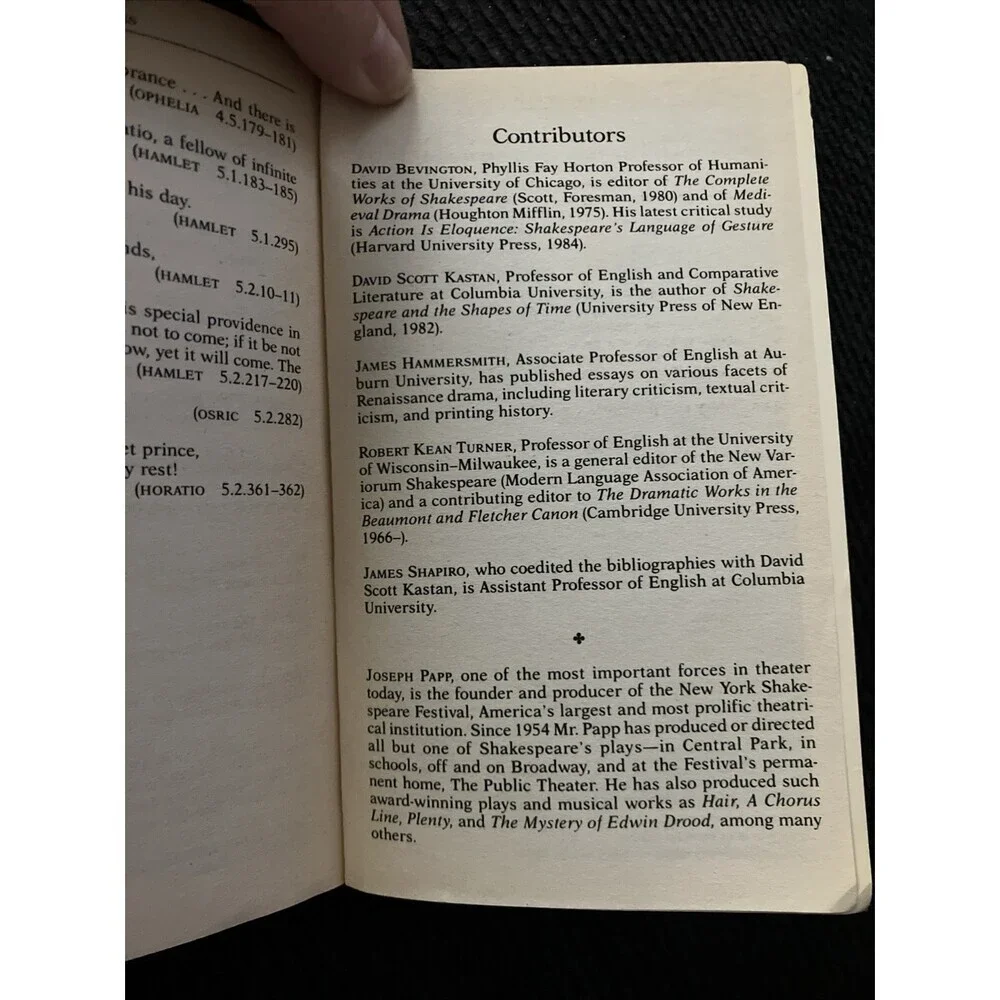 Hamlet by William Shakespeare (1988, Mass Market)